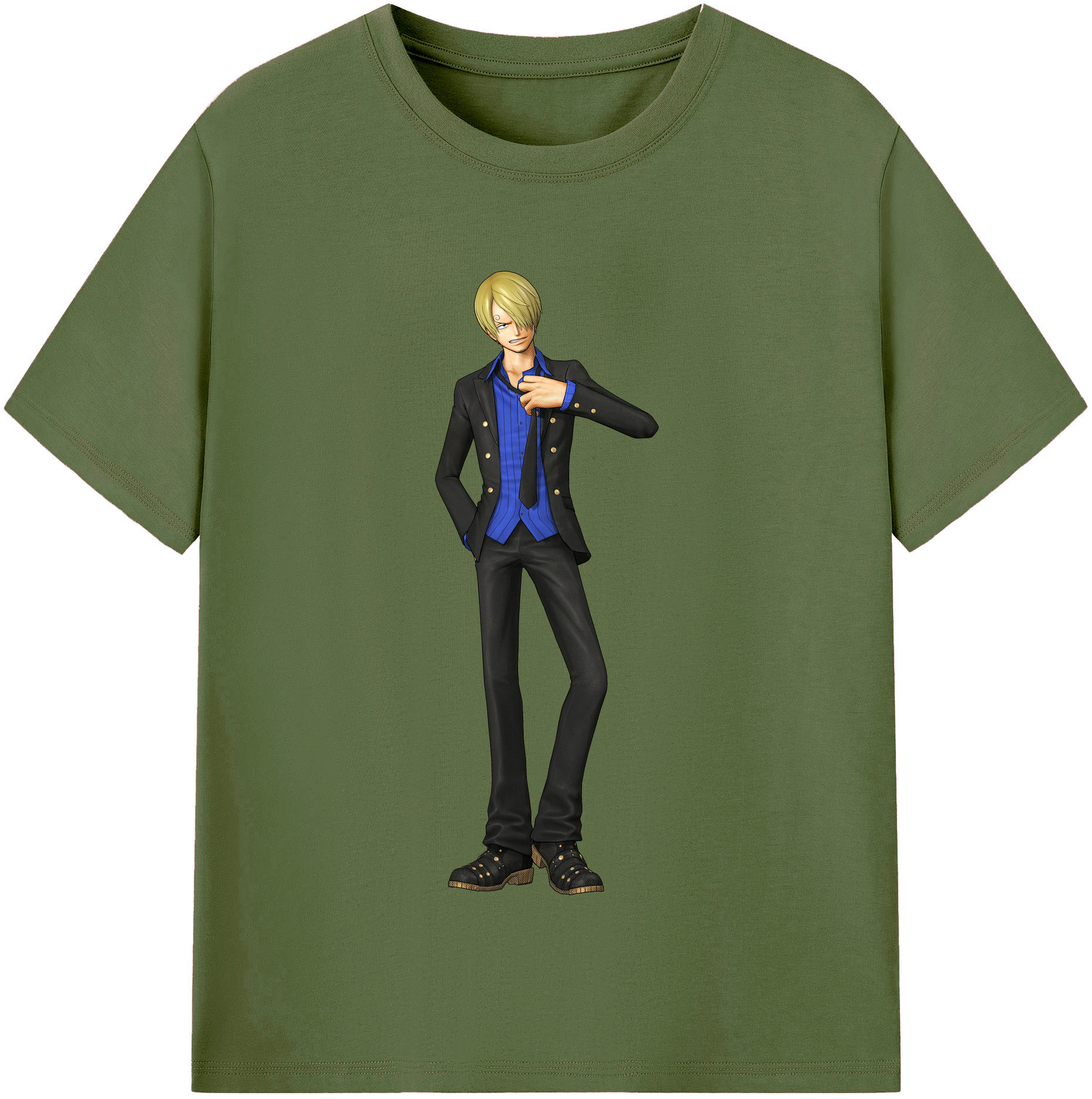 ワンピース サンジ ONE PIECE Sanji 綿100％半袖Tシャツ（フロントプリント）